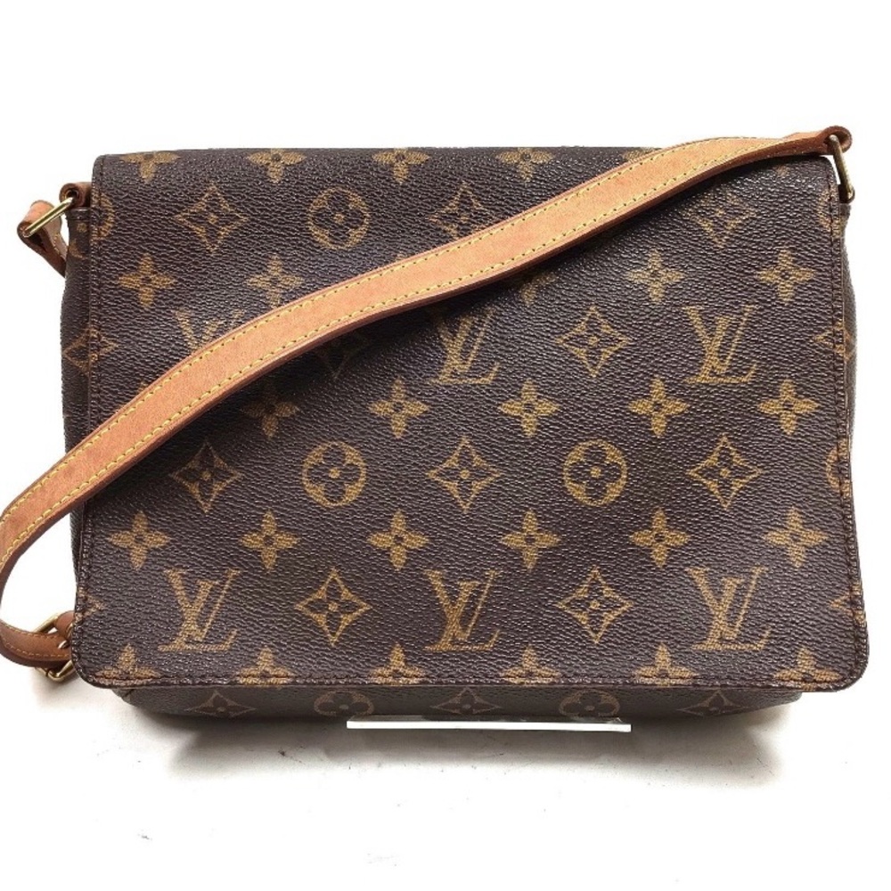 Authentic Louis Vuitton Brown Monogram Musset Tango Handbag